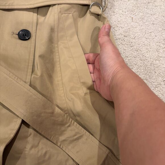 NWT Anthropologie Avec Les Filles Poplin Shirting Belted Trench Coat Women Large - Picture 10 of 13